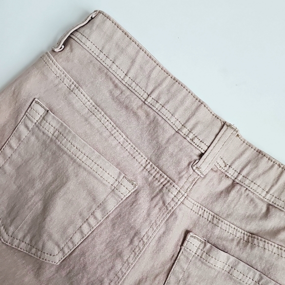 80's 90's DG2 by Diane Gilman, Beautiful Vintage Pull On Beige Jeans , Size M - Picture 14 of 16